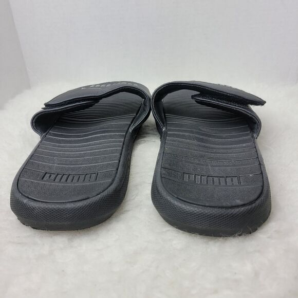 Puma Slides Men\'s Size 12 Black Comfy Casual Sandals Cushioned EUC